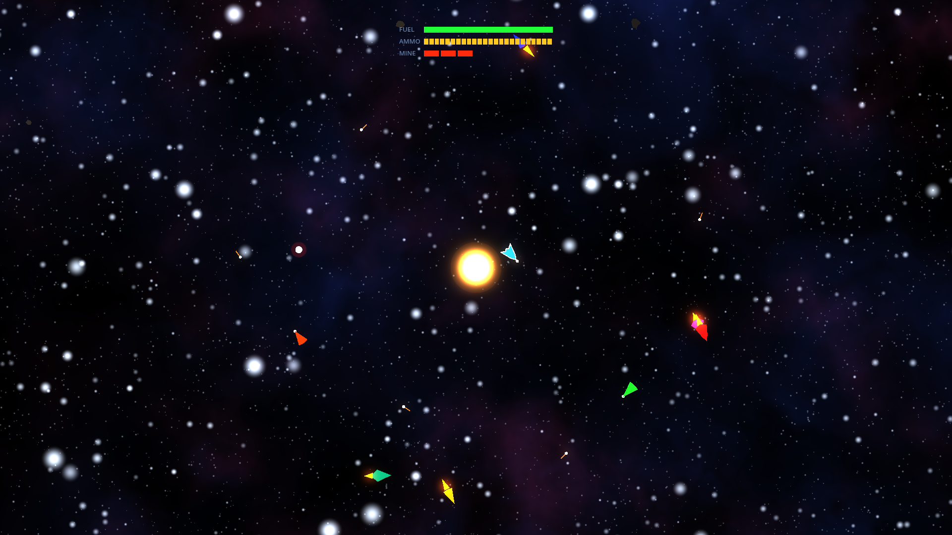 Multi-ship melee under the nebula